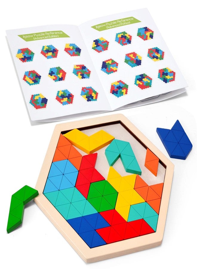 3 otters Wooden Puzzles for Kids, Educational Brain Teaser Game, Shape Sorting Board with Guide Book, Montessori Learning Toys - Image 1